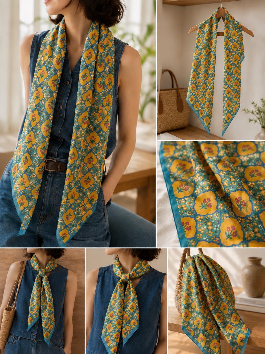 Folk Floral Long Georgette — image 4