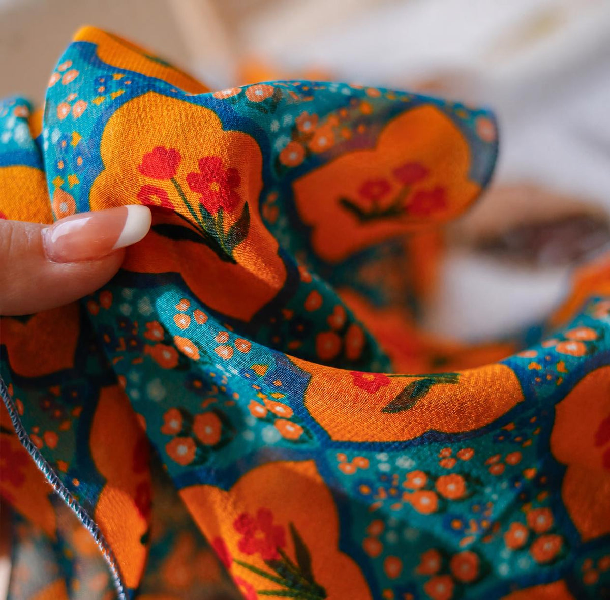 Folk Floral Long Georgette — image 9