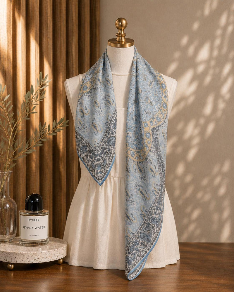 Light Blue Silk Georgette — image 4
