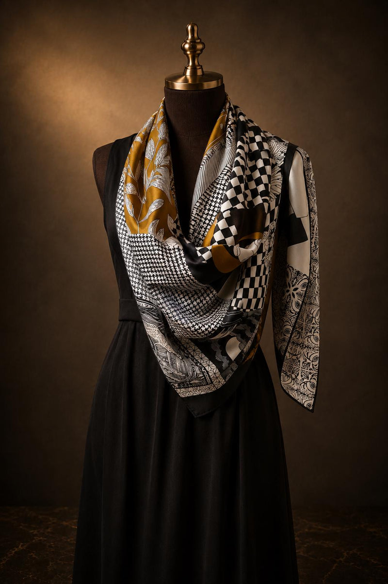 Black White Gold Patchwork — image 2