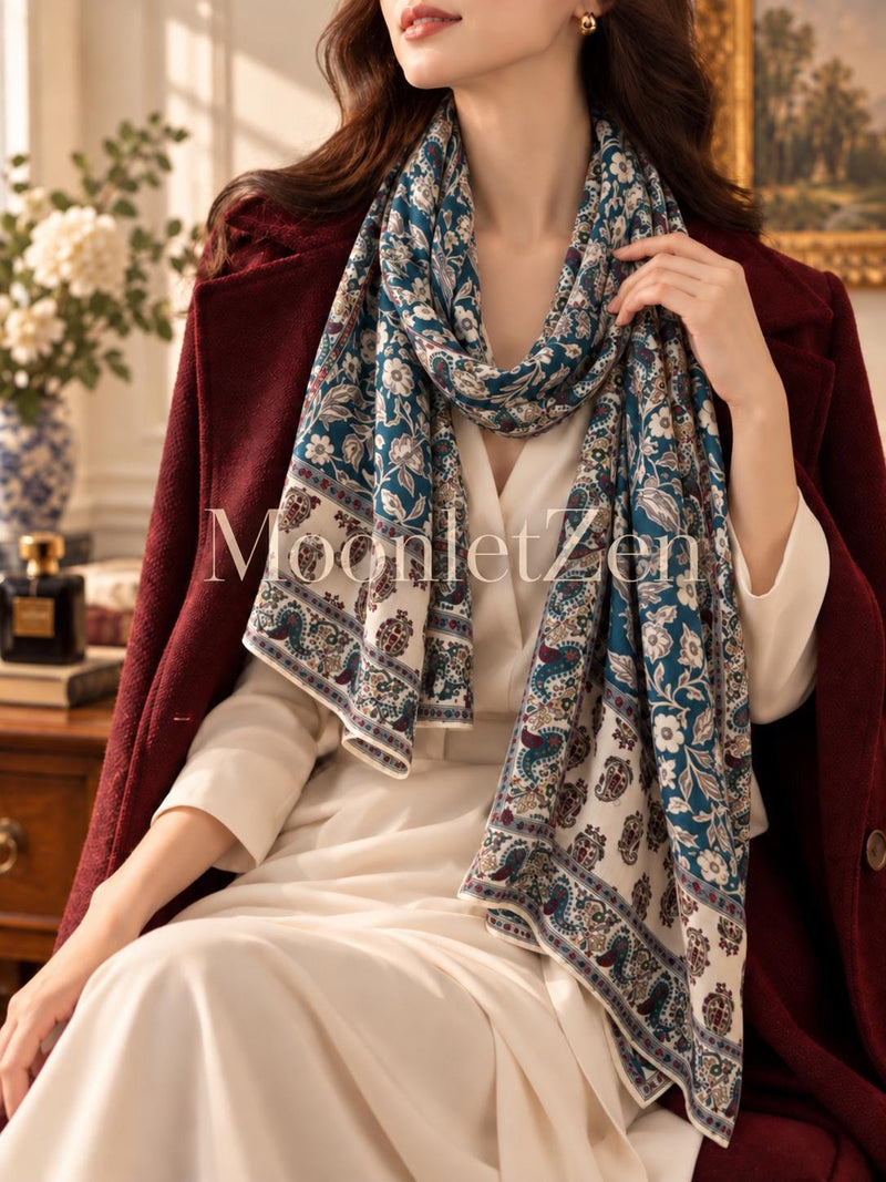 Lily of the Valley Silk Wool Scarf