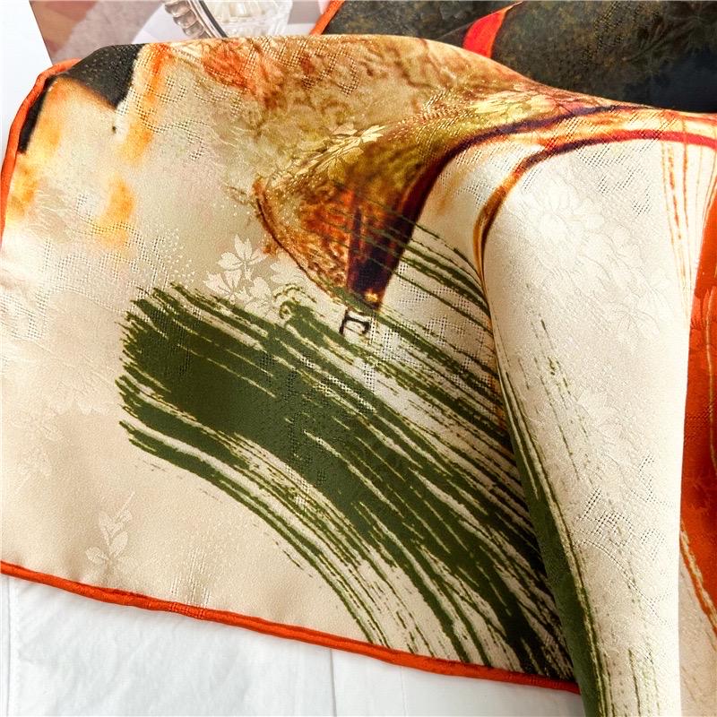 Reversible Floral Silk Square — image 3