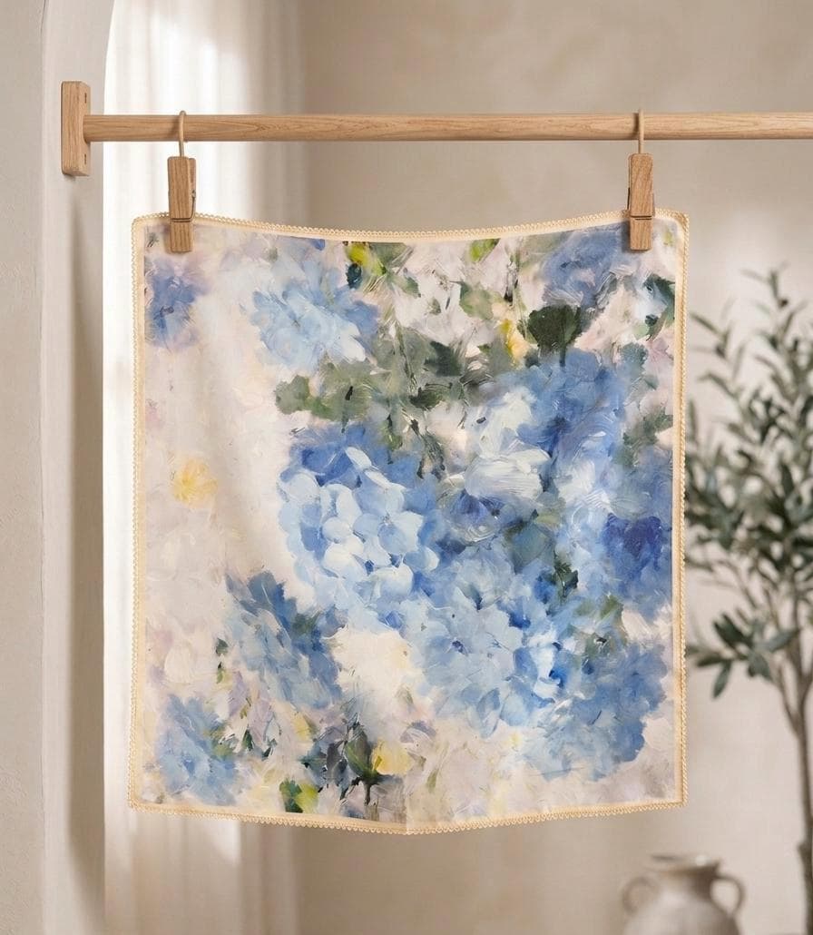 Monet Blue Hydrangea Neckerchief — image 3