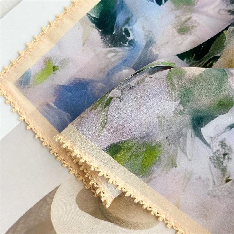 Monet Blue Hydrangea Neckerchief — image 5