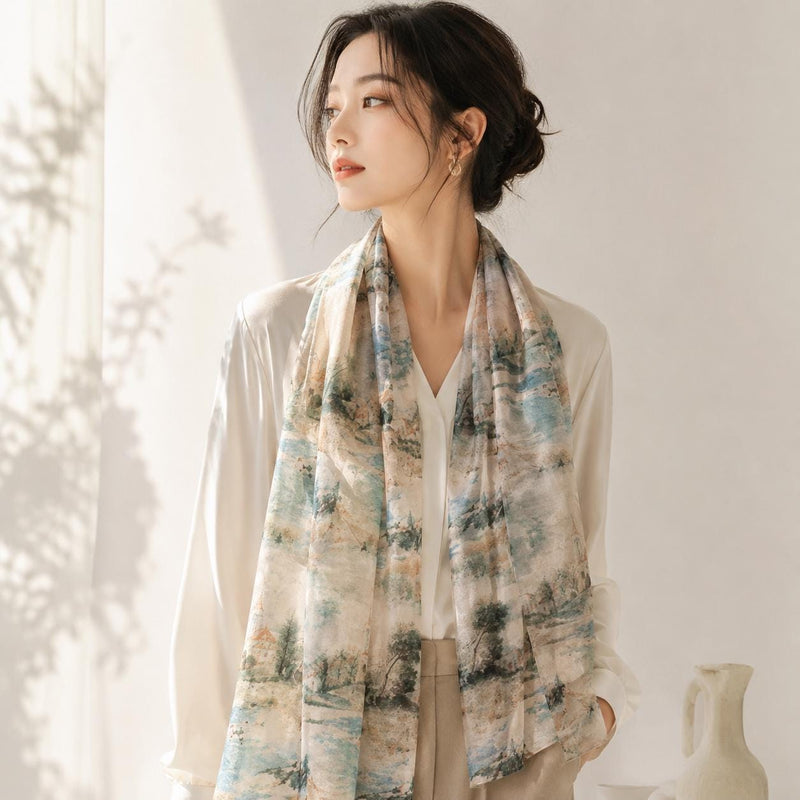Tuscan Morning Silk Wrap — image 3