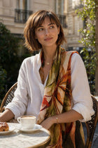 Reversible Floral Silk Square — image 9