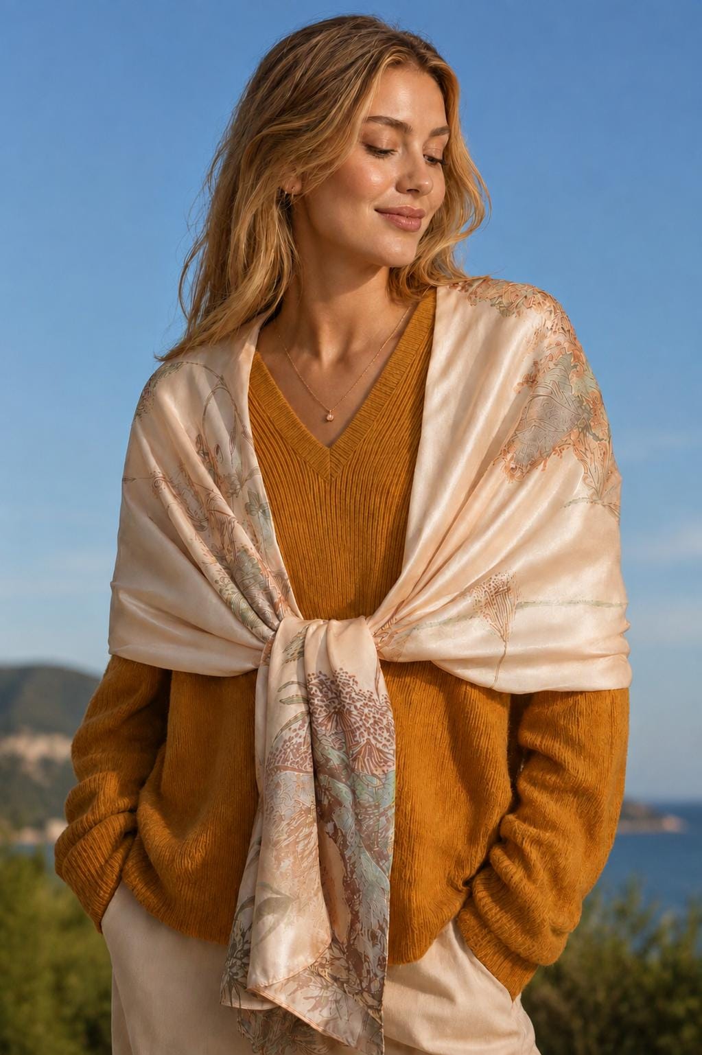 Champagne Blush Botanical Wrap — image 6
