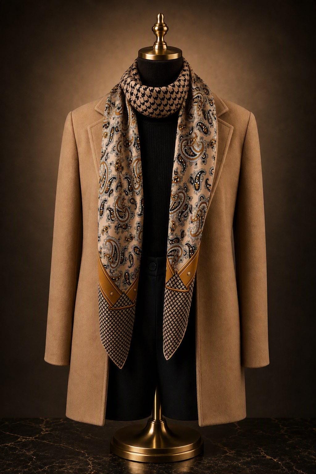 Paisley Equestrian Silk Square — image 2