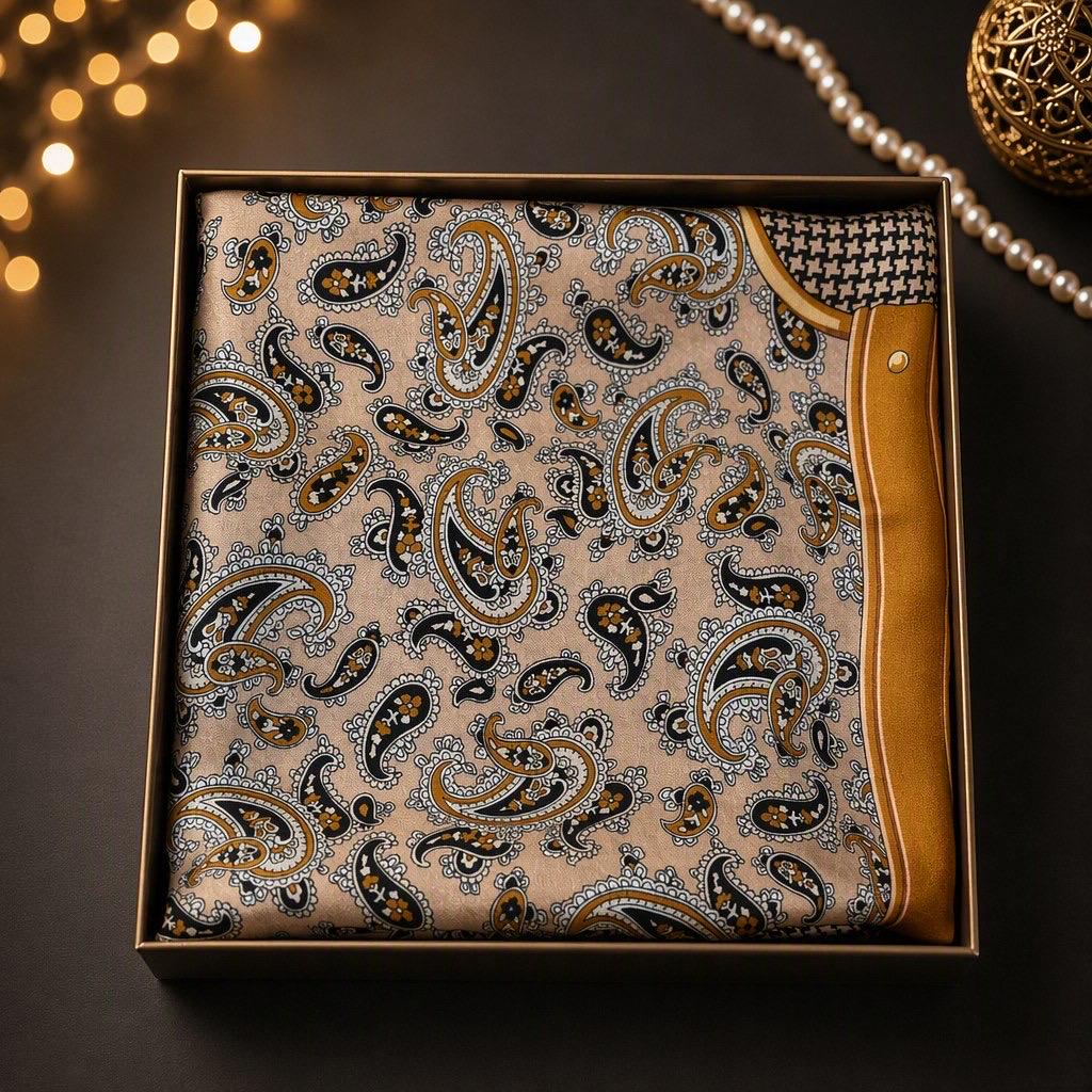 Paisley Equestrian Silk Square — image 7