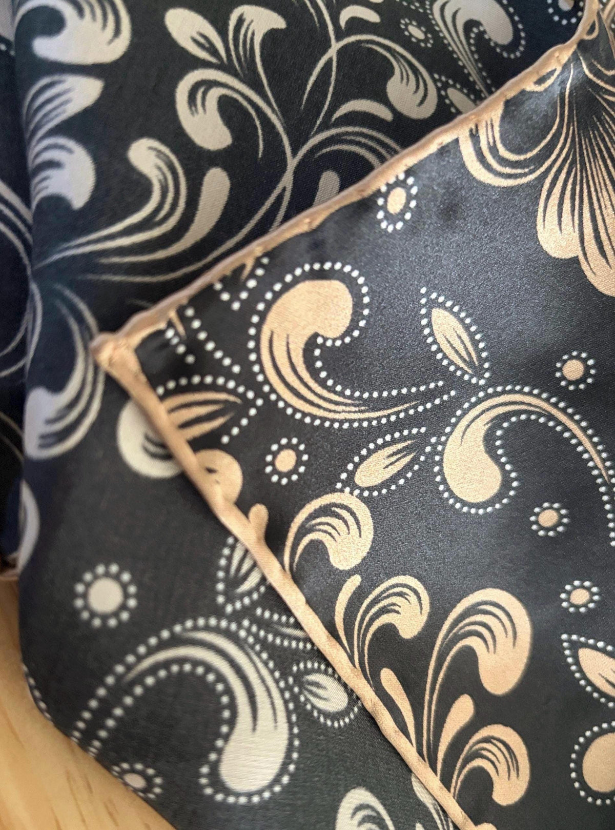 Black Rose Gold Silk Square — image 6