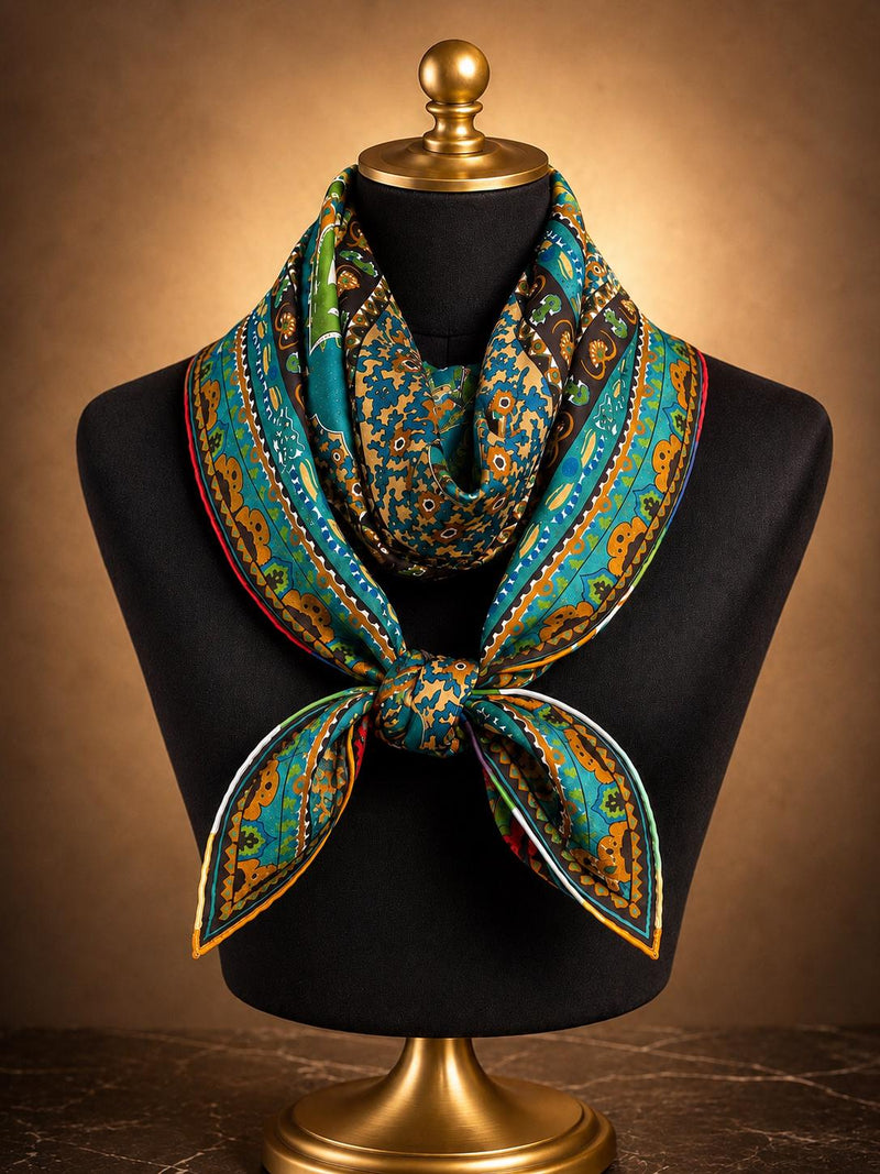 Plant-Dyed Hualuo Silk Square — image 5