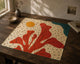 Red Teal Botanical Silk Square — image 4