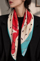 Red Teal Botanical Silk Square — image 2