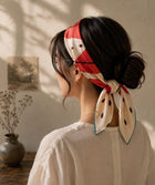 Red Teal Botanical Silk Square — image 9