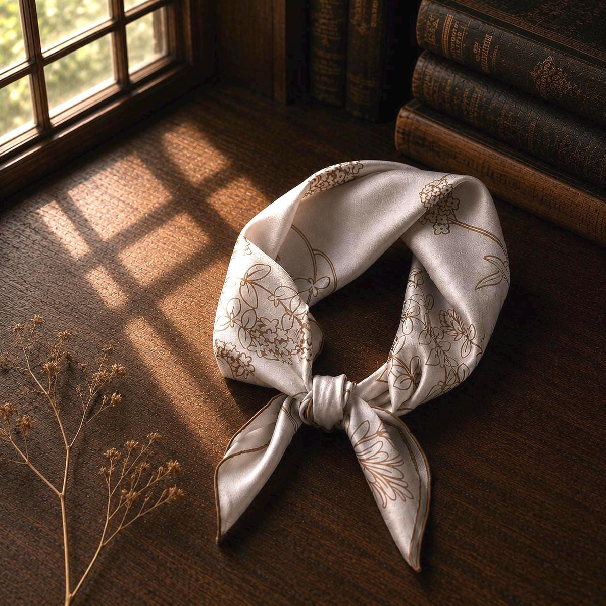 Vintage Botanical Silk Square — image 5