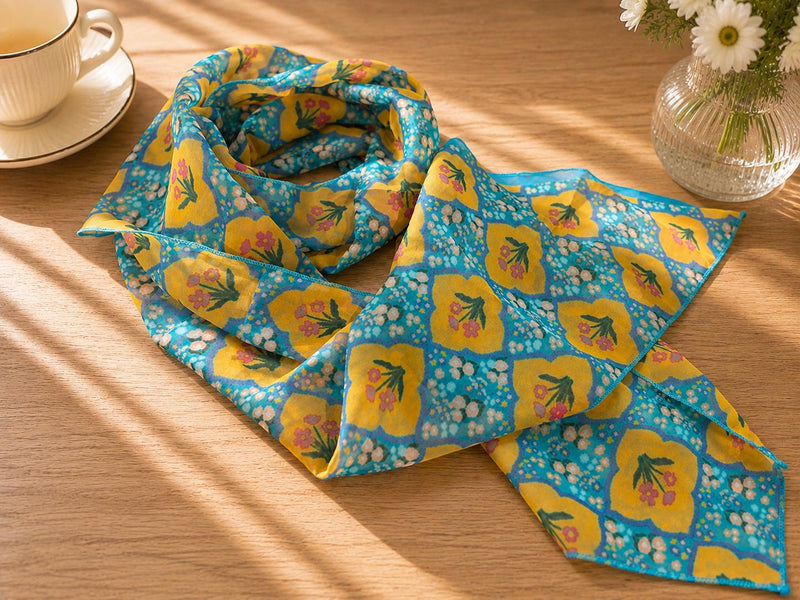 Folk Floral Long Georgette — image 3
