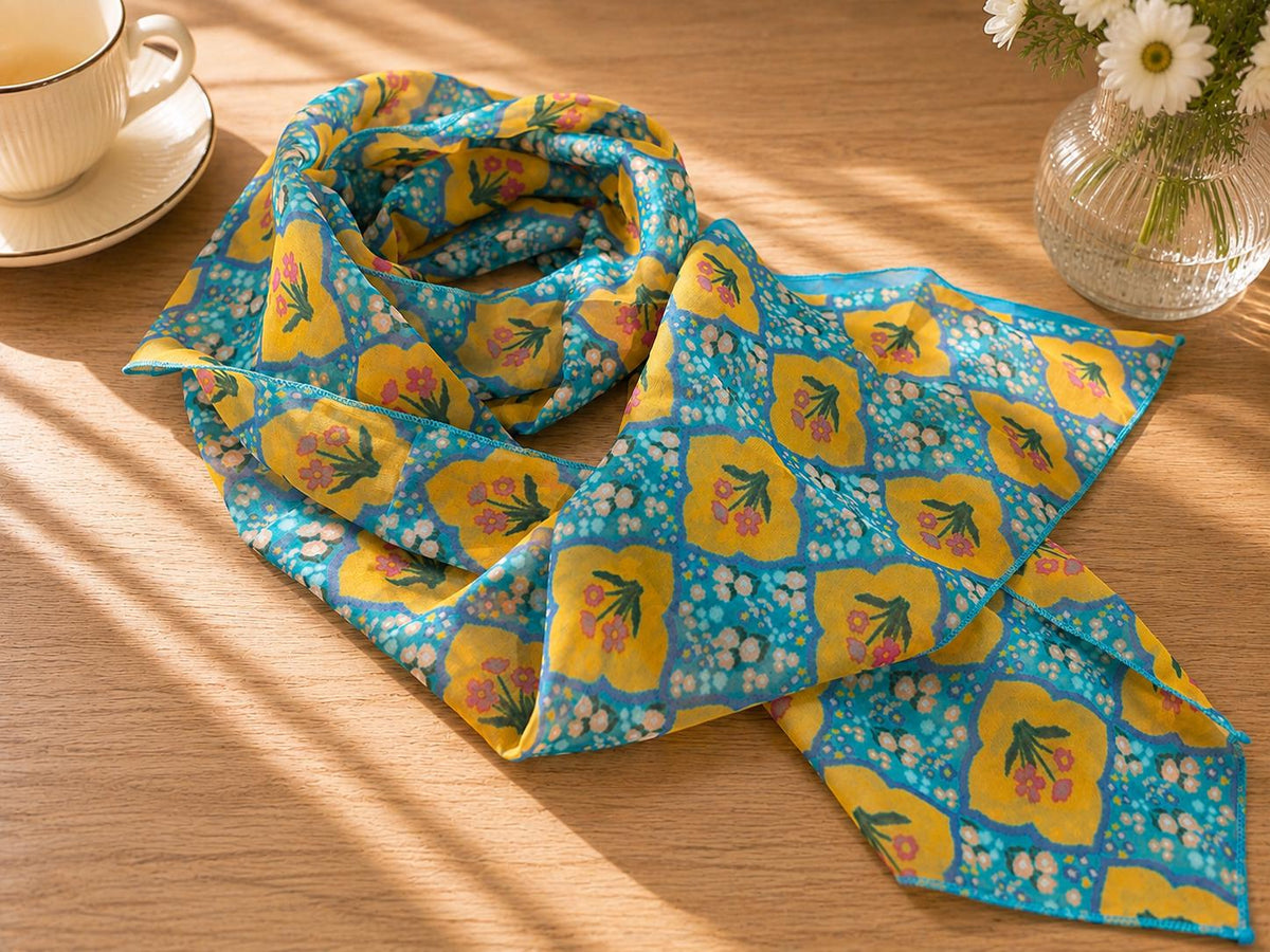 Folk Floral Long Georgette — image 3