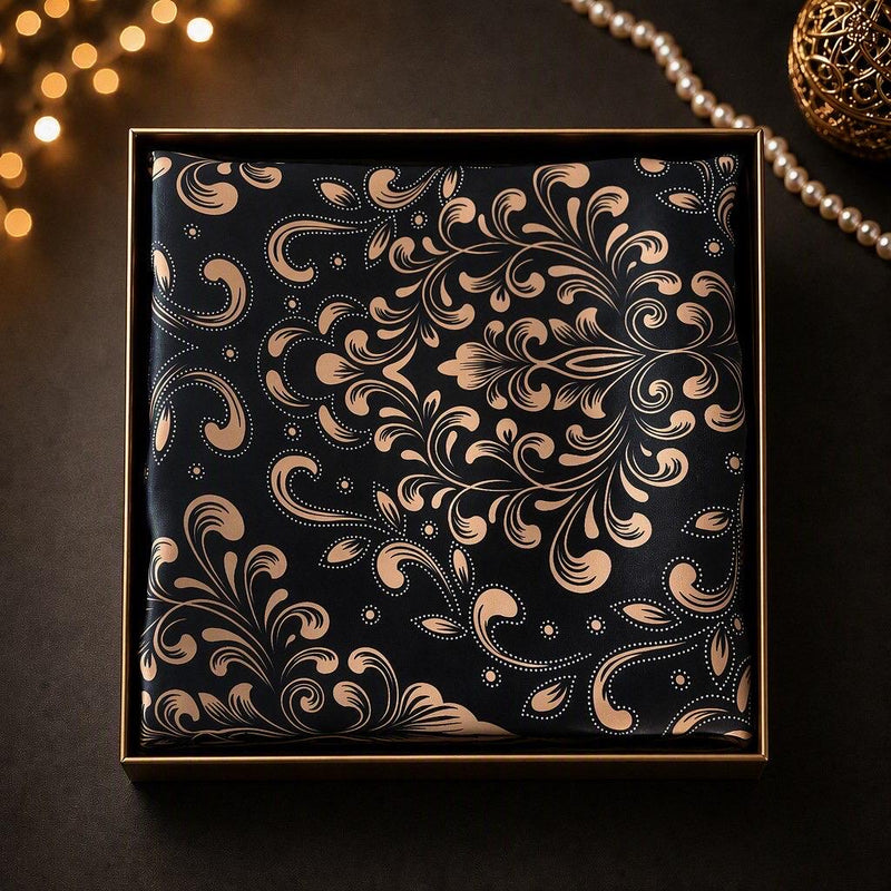 Black Rose Gold Silk Square — image 4