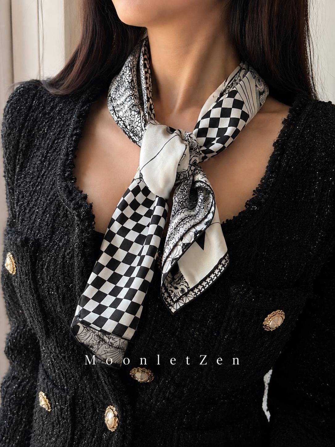 Black White Gold Patchwork — image 3