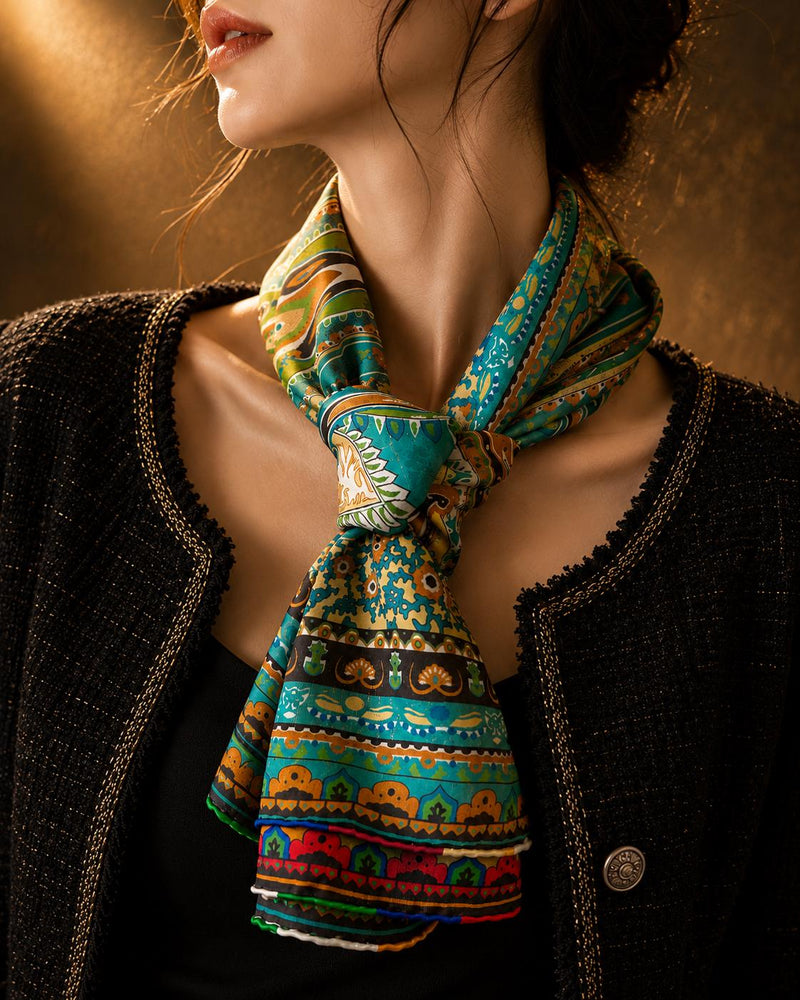 Plant-Dyed Hualuo Silk Square — image 3