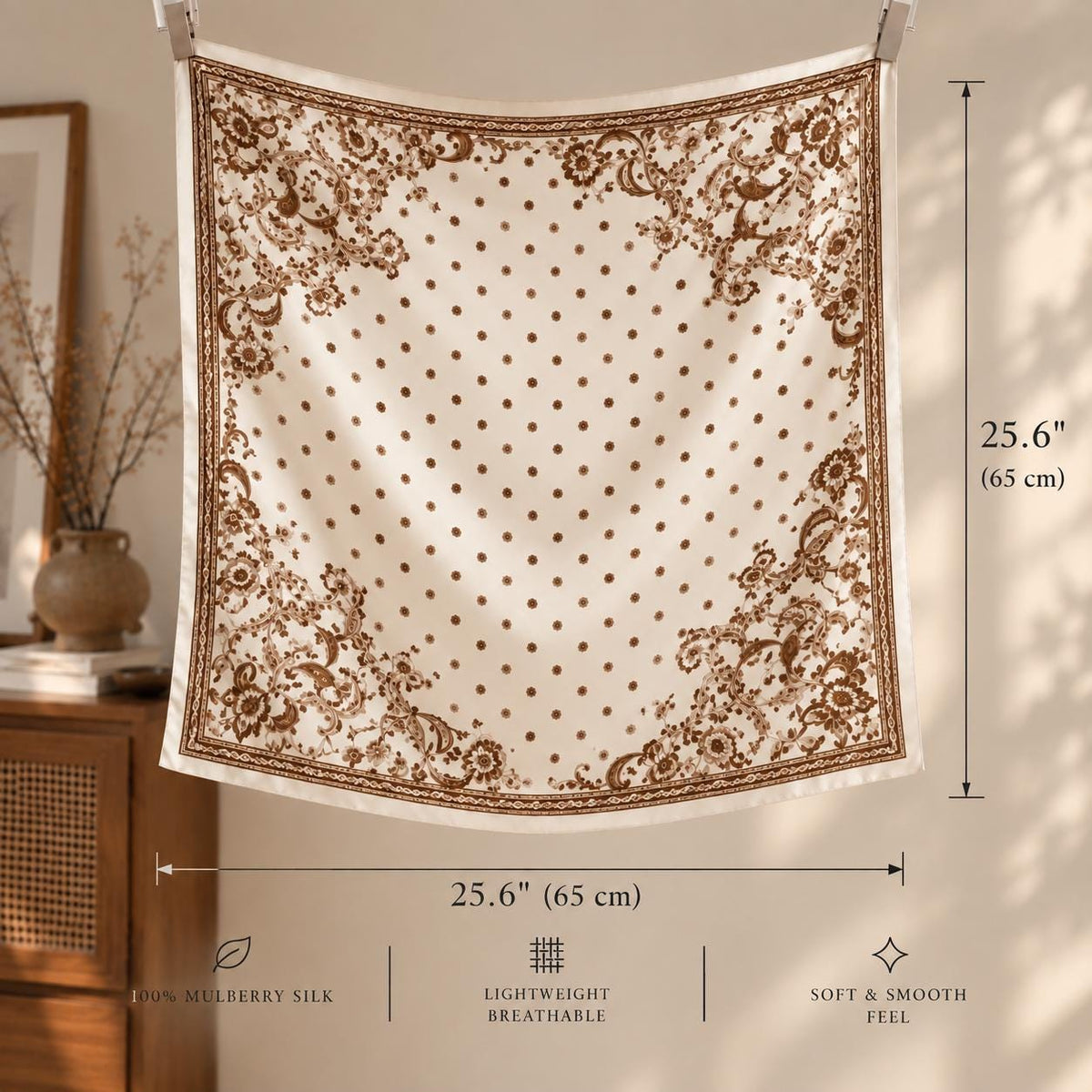 Vintage Paisley Silk Square — image 10
