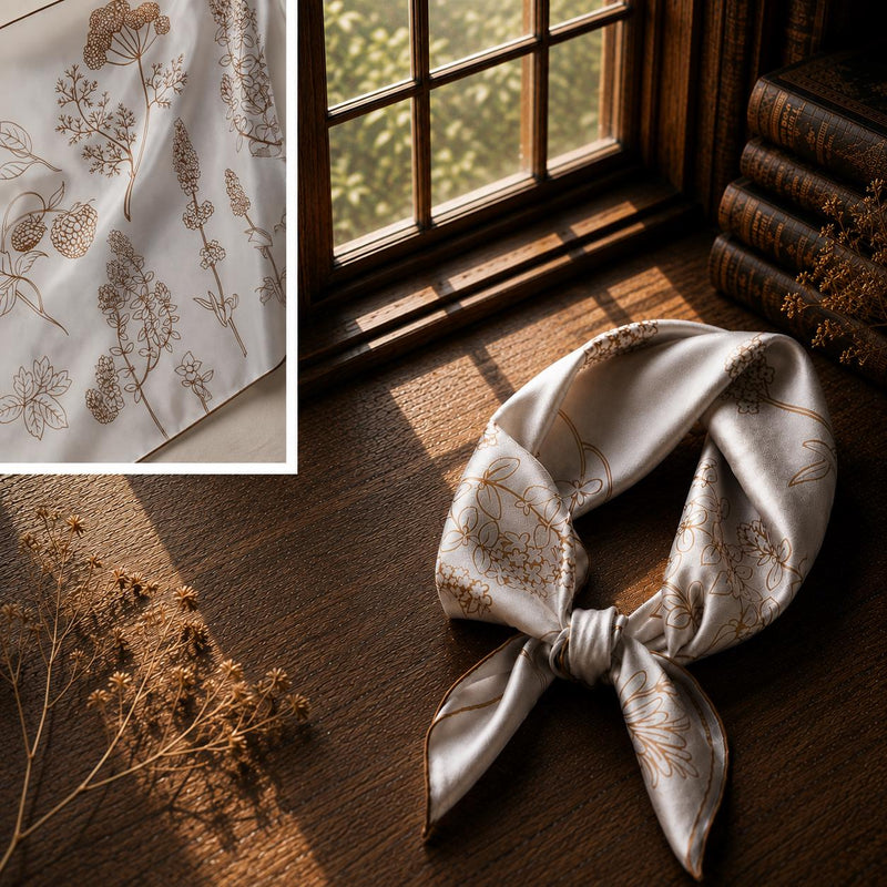 Vintage Botanical Silk Square — image 2
