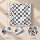 Blue Gray Geometric Silk Square — image 5