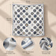 Blue Gray Geometric Silk Square — image 5