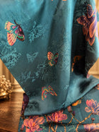 Reversible Magnolia Butterfly Silk Shawl