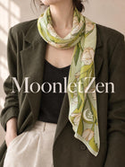 Tulip Georgette Long Silk Scarf