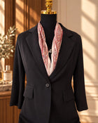 Burgundy Paisley Diamond Silk Scarf