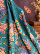 Reversible Magnolia Butterfly Silk Shawl