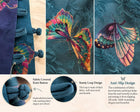 Reversible Magnolia Butterfly Silk Shawl
