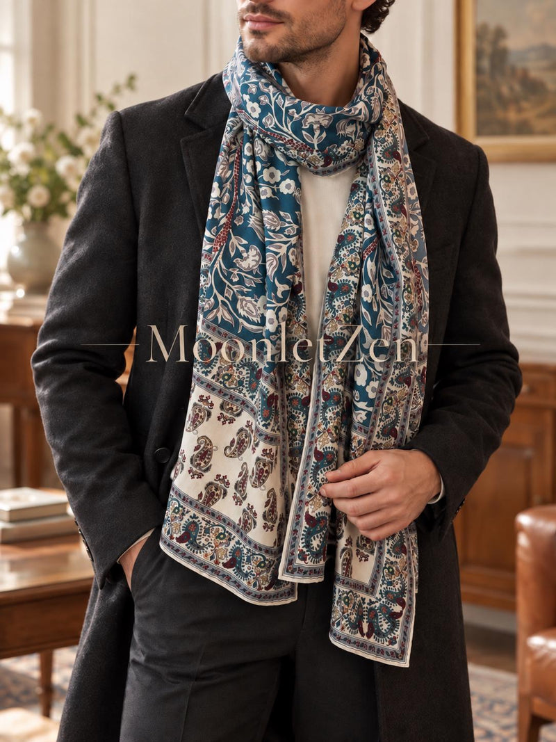 Lily of the Valley Silk Wool Scarf