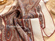 Burgundy Paisley Diamond Silk Scarf