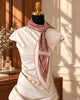 Burgundy Paisley Diamond Silk Scarf