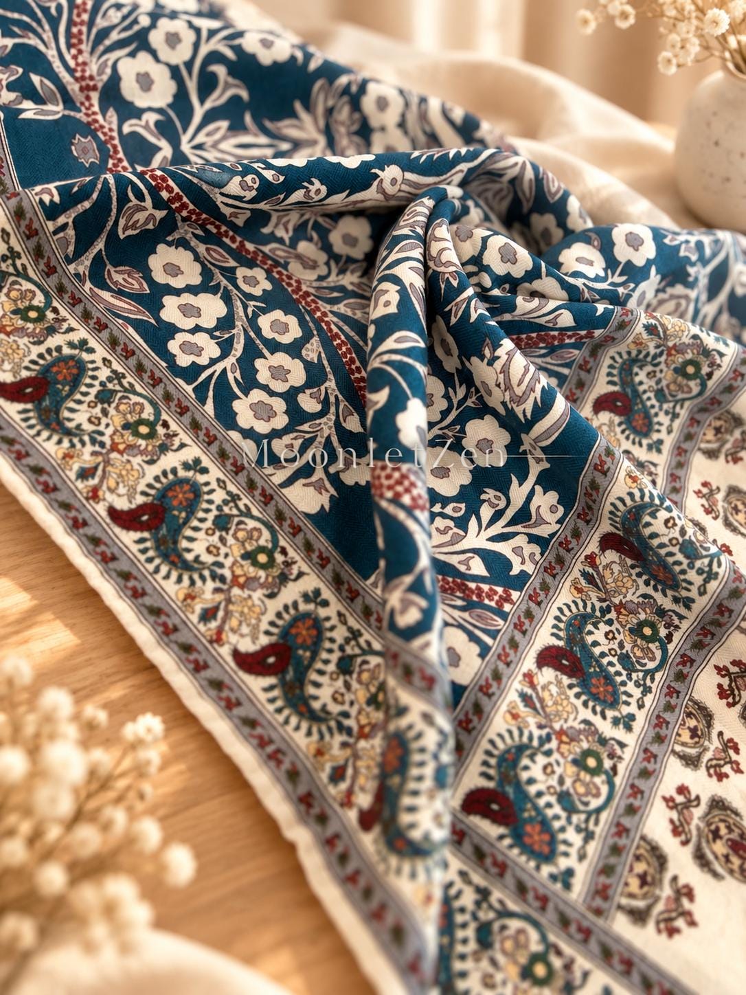 Lily of the Valley Silk Wool Scarf